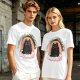Olive graphic tee with black cat, rainbow, and 'Therapy Is Not Enough' text