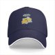 Black baseball cap with cheese and mice graphic print