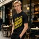 Olive t-shirt with 'Help Me Sarcasm You Are My Only Hope' print