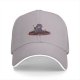 Black baseball cap with a demonic cat on a pentagram design