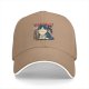Black baseball cap with cat feelings graphic print