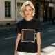 Olive Green T-Shirt With Distressed Retro TV Graphic Print