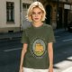 Olive T-Shirt With Silently Judging Loudly Correcting Cat Print