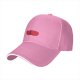 Black Baseball Cap With Red Split Bean Graphic Design