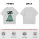 Olive T-Shirt With Free Hugs Monster Graphic Print