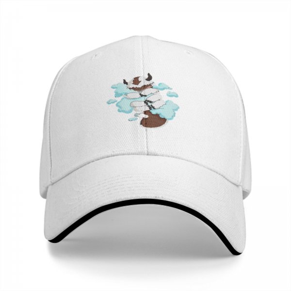 Black Baseball Cap With Appa From Avatar The Last Airbender Cloud Print