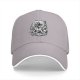 Black Baseball Cap With Japanese Oni Mask Floral Art Print
