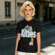 Olive Green T-Shirt With Kitties Rainbow Graphic Design