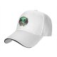Black baseball cap with alien eating pizza 'Just Here For The Pizza' print