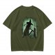 Olive T-Shirt With Spooky Witch Silhouette Halloween Graphic