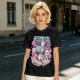 Olive t-shirt with dinosaur chef and cute character cooking graphic