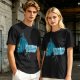 Olive Graphic T-Shirt with Blue Tiger and Studio Derpy Text