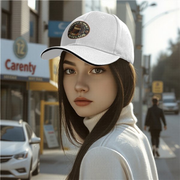 Black Baseball Cap With Emotional Support Beverage Coffee Print
