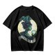Olive Witch Graphic T-Shirt With Winged Monkey And Crystal Ball