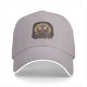 Black baseball cap with Totoro and girl anime graphic print