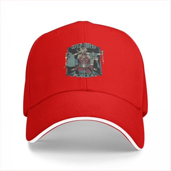 Black Baseball Cap With Wizard Force Fantasy Graphic Print