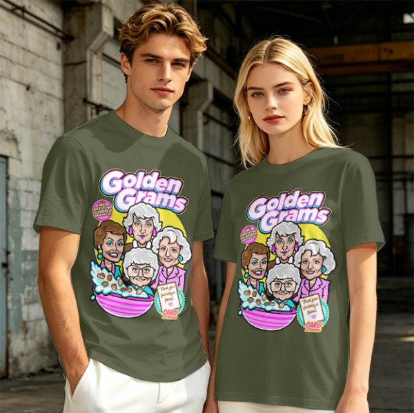 Golden Grams Themed Graphic T-Shirt Featuring The Golden Girls