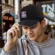 Black baseball cap with 'The Coffee' skeleton tarot-style graphic