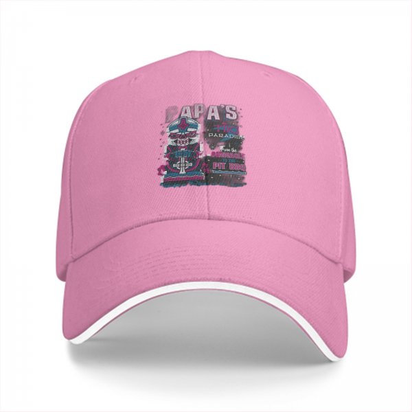 Black baseball cap with Papa's Pit BBQ graphic design