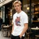 Olive T-Shirt With Cute Squirrel Holding Hot Drink Winter Art