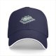 Black Baseball Cap with Sushi Tray Graphic Print