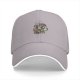 Black Baseball Cap With Floral Wolf Head Artwork Design