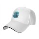 Black Baseball Cap With Turquoise Ancient Wise Man Face Art Print