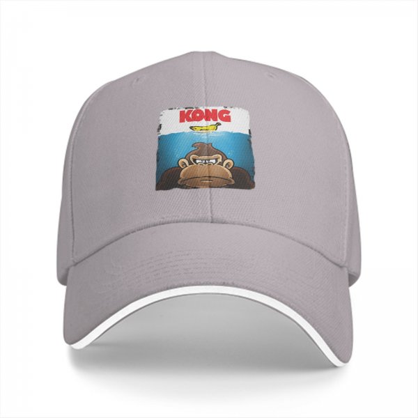Black baseball cap with Kong and banana graphic print
