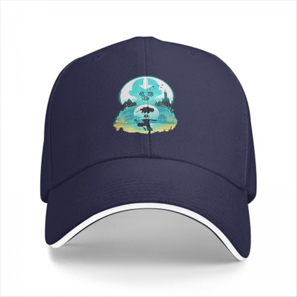 Avatar Themed Black Baseball Cap With Airbender Artwork