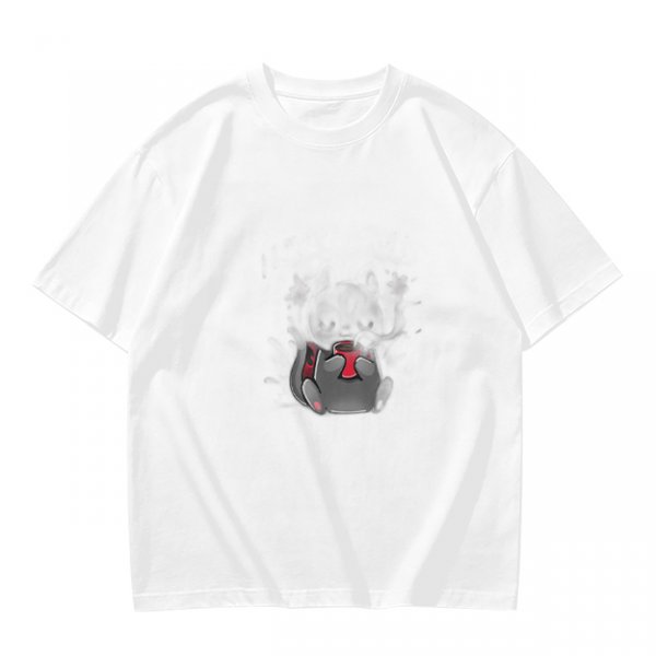 Olive Green Crewneck T-Shirt With Small Graphic Print