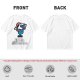 Olive T-shirt with Cartoon Character Holding Mushrooms Print
