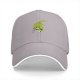 Black baseball cap with cute sad vegetable graphic print