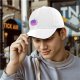 Black Baseball Cap With Colorful Bubble Cat Graphic Print