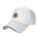 Black baseball cap with goat skulls and flames graphic