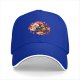 Black baseball cap with cute fantasy creature graphic print