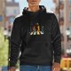 Black hoodie with Fantastic Four Abbey Road crossing graphic