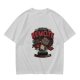 Olive t-shirt with cat graphic and 'You Found The Remote' movie text
