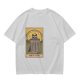 Olive T-Shirt With Raccoon Trash Tarot Card Graphic