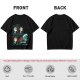 Olive Graphic Tee With Alien Stress Headache Themed Art