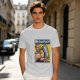 Olive graphic t-shirt with We Can Fist It! armored warrior print