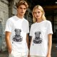 Olive T-shirt with Angry Koala Holding a Small Toy Print