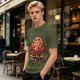 Olive T-Shirt With Angry Boxing Chocolate Chip Cookie Graphic