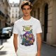Olive T-shirt with Lego-style characters and 'Gonna Be Golden' print