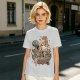 Olive T-Shirt With Whimsical Floating Island Children Art Print