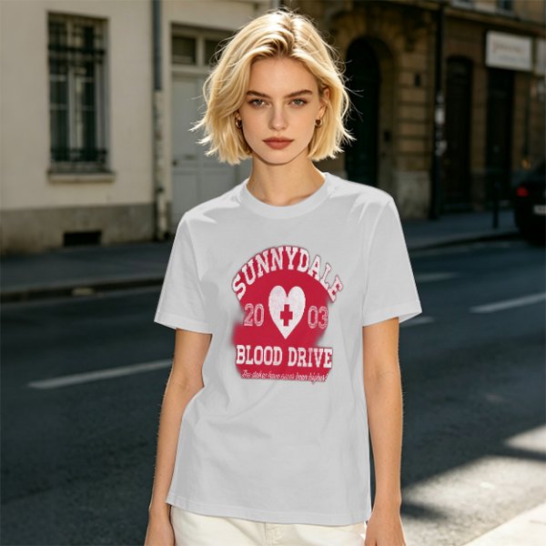 Sunnydale 2003 Blood Drive Themed Graphic T-Shirt