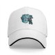 Black Baseball Cap With Blue Mythical Beast Graphic Print