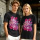 Olive T-shirt with Spinel Character Graphic Print