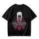 Olive graphic tee with dark fantasy character and tour print
