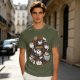Olive T-Shirt With Cute S'mores Cat Graphic Design