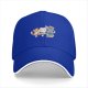 Black Baseball Cap With Cute Cats Eating Pizza Design